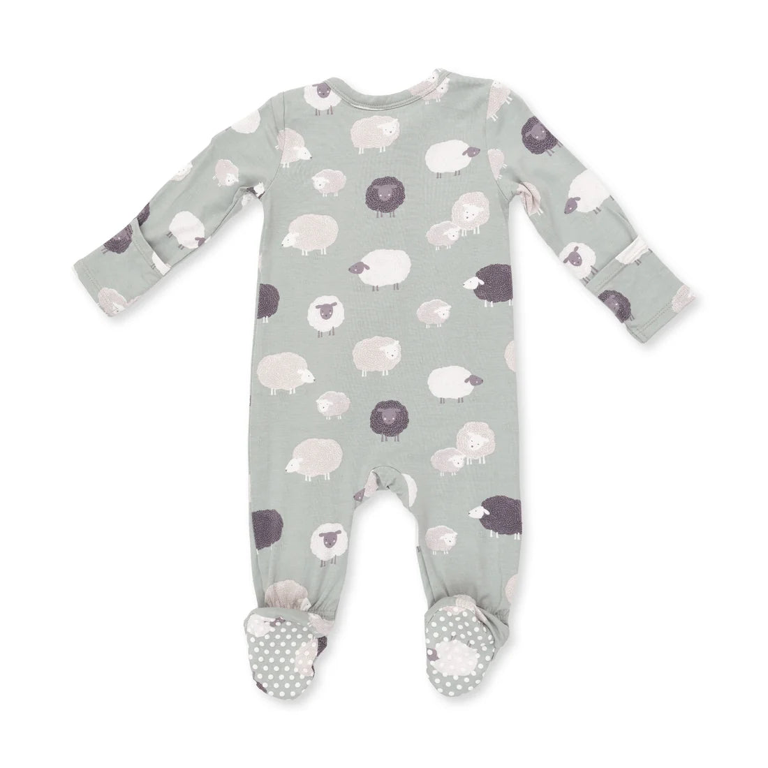 Angel Dear - Black Sheep 2 Way Zipper Footie