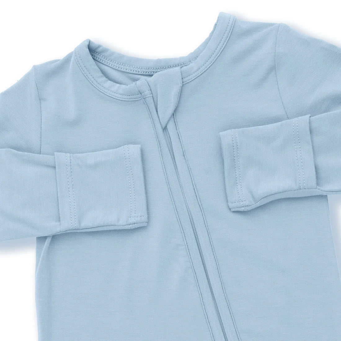 Angel Dear - Solid Stone Blue 2 Way Zipper Footie
