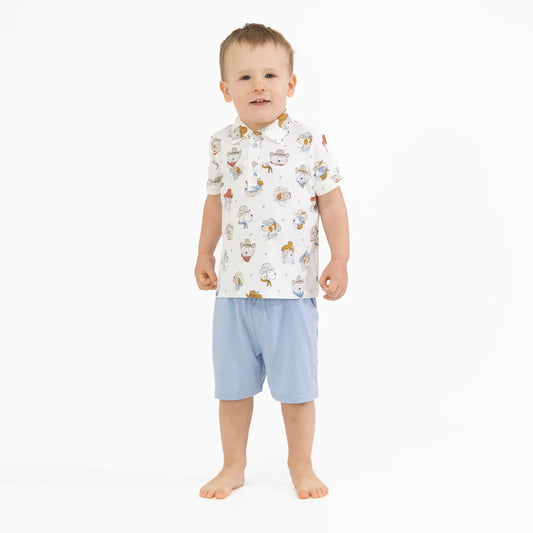 Angel Dear - Cowdogs Cowboy Polo with Casual Short