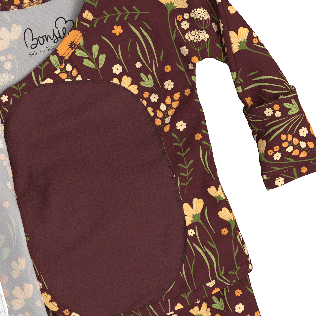 Bonsie Skin to Skin Babywear - Footie - Autumn Meadow