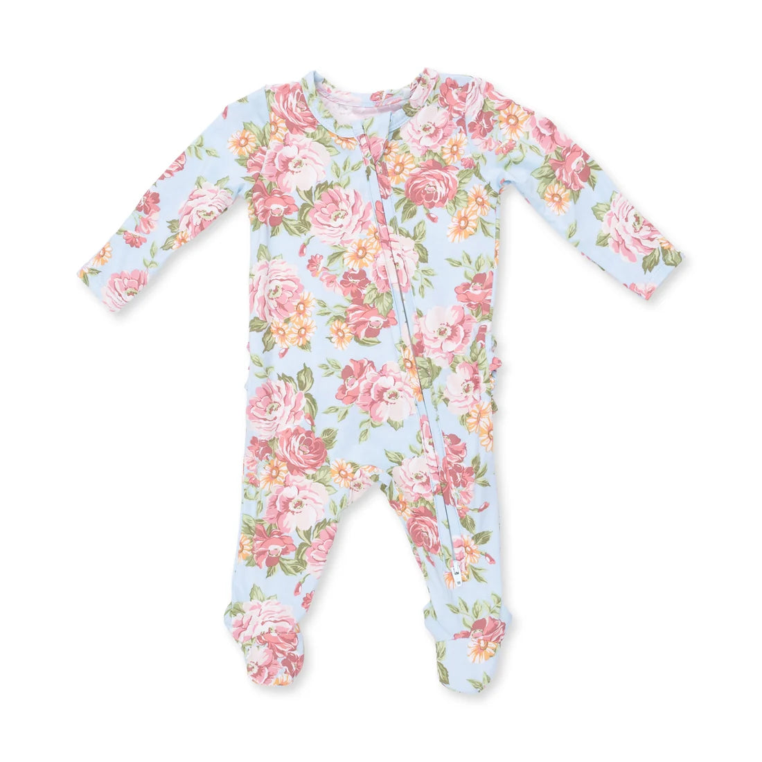 Angel Dear - Angeline Floral 2 Way Zipper Footie