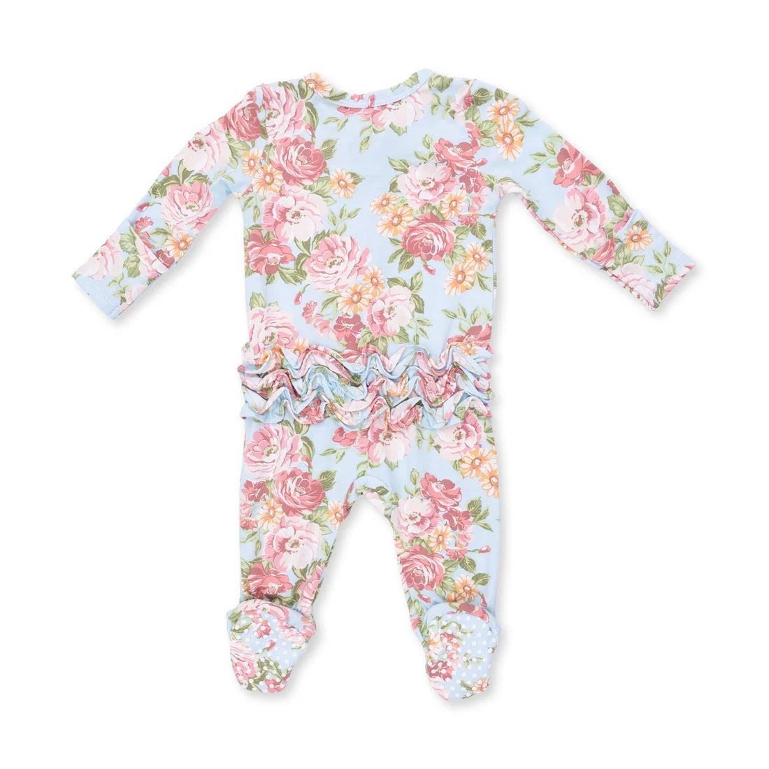 Angel Dear - Angeline Floral 2 Way Zipper Footie