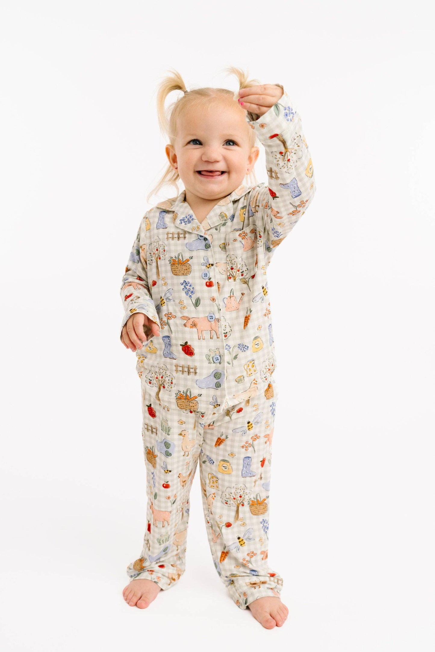Little One Shop - Farm Days Bamboo PJ Button Up Set