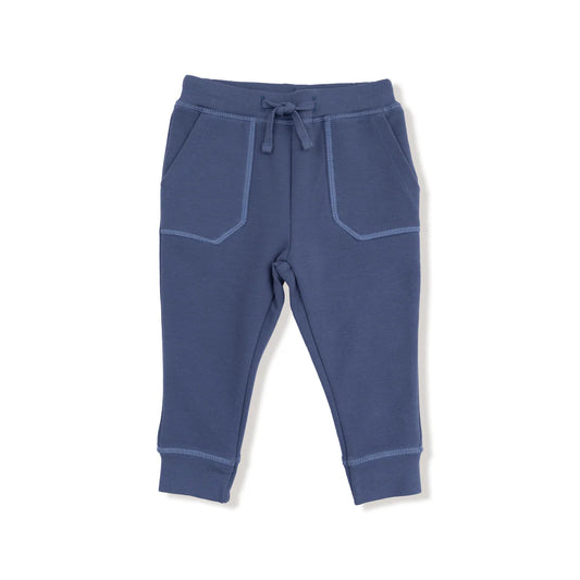 Angel Dear - French Terry Sport - Varsity - Vintage Indigo - Jogger Pant