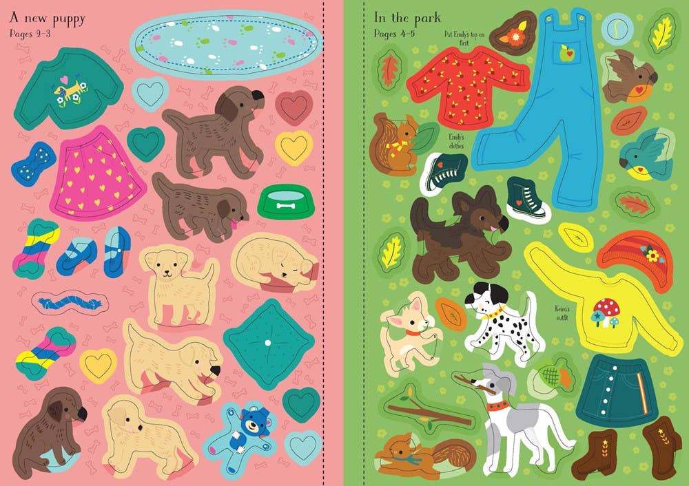 HarperCollins - Little Sticker Dolly Dressing Puppies : Usborne
