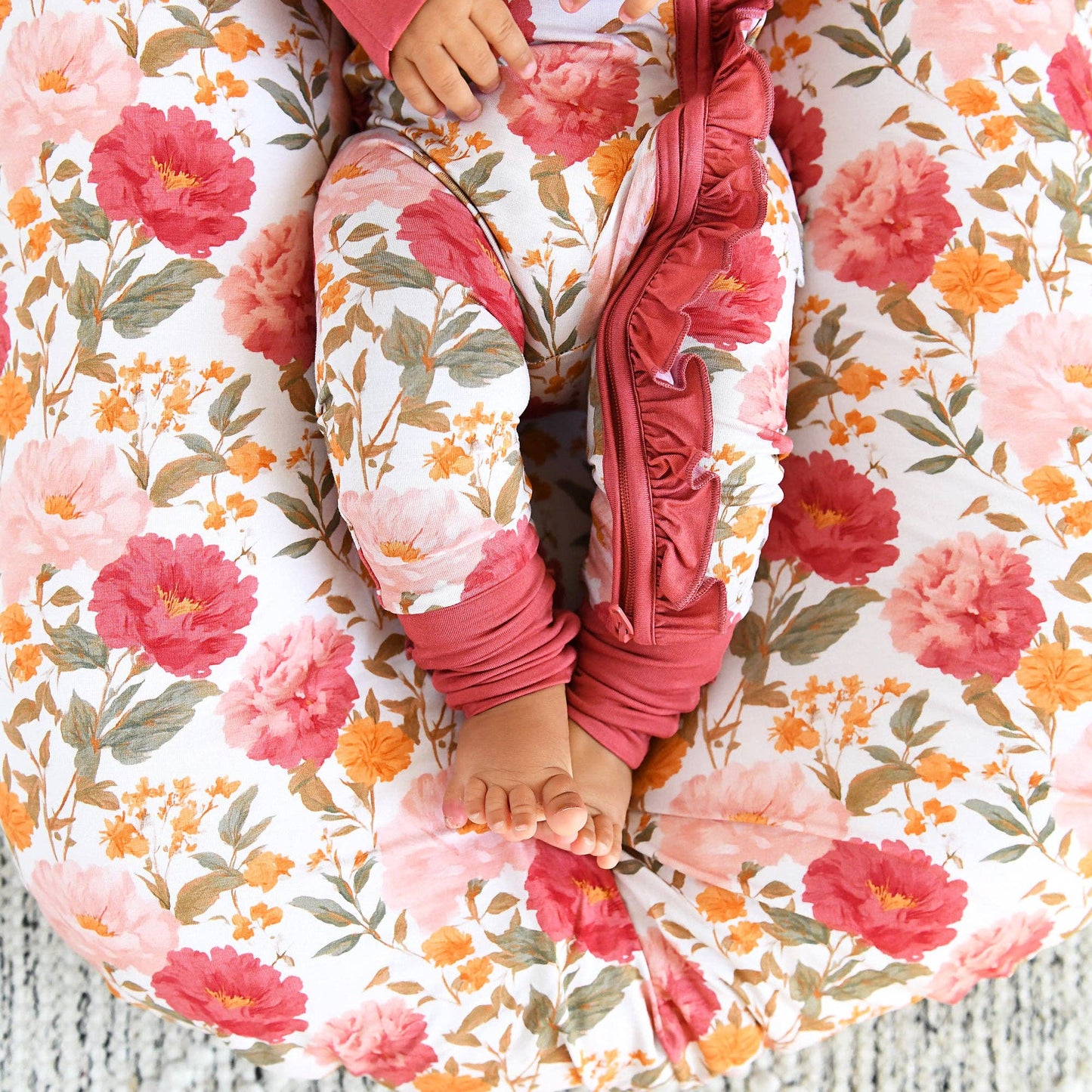 Gigi and Max - Felicity - Zip Ruffle Bamboo Romper PJ