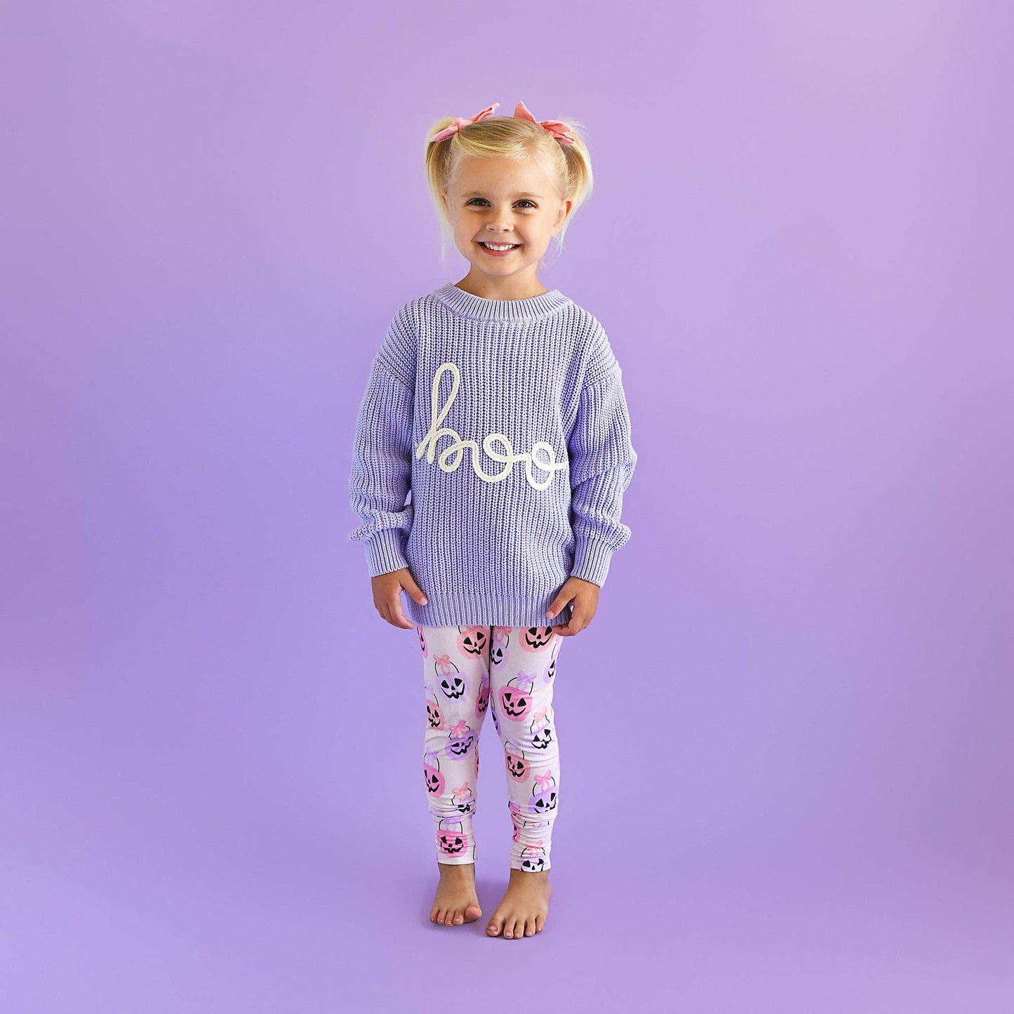 Gigi and Max - BOO Purple Knit Sweater - Halloween
