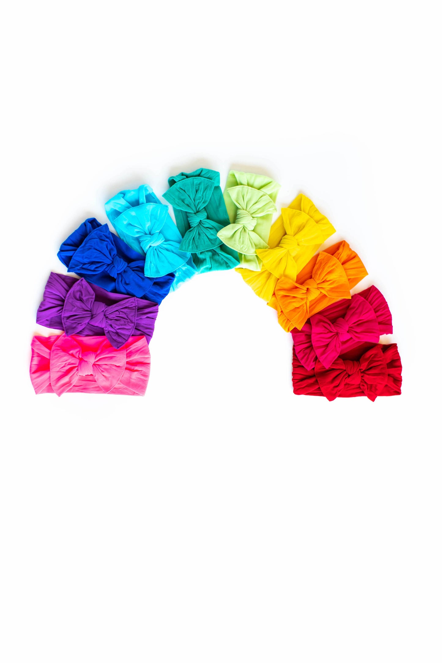 Baby Bling Bows - THE KNOT Soft nylon headband: cherry red