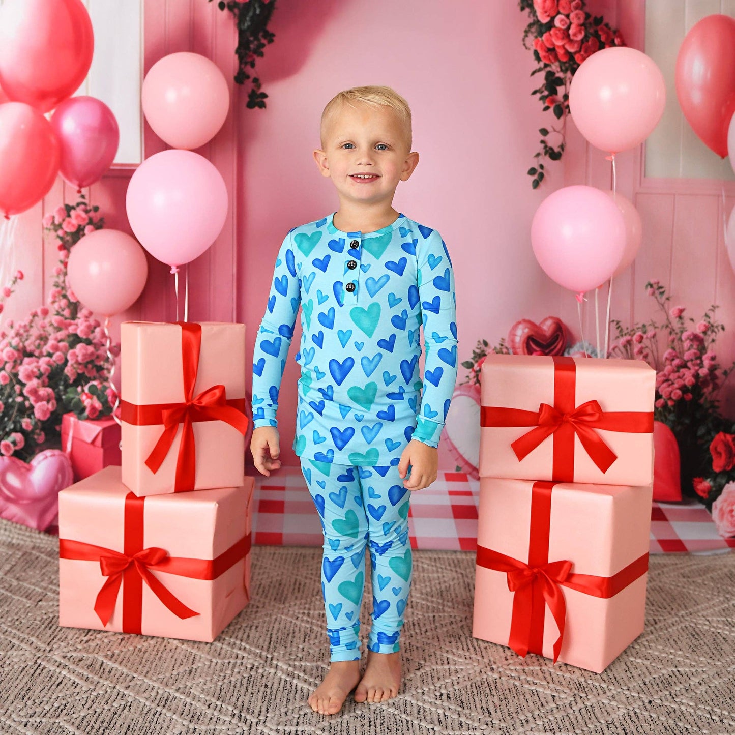 Gigi and Max - Cruz Two Piece Valentines Day Bamboo Lounge Set