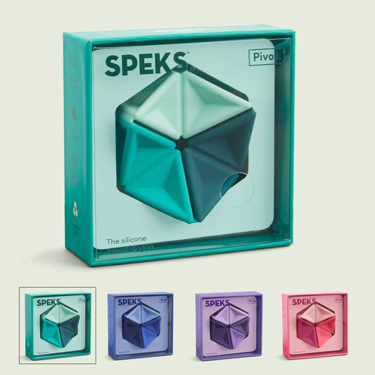 Speks - Pivot Silicone Flexagon Single Color Case Pack: Teal