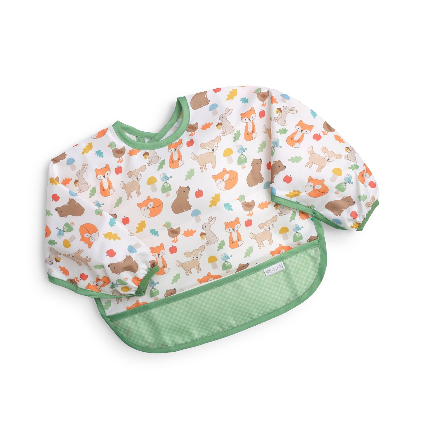 Itzy Ritzy - Itzy Everywhere Bib™ - Long Sleeve Water-resistant Bib: Woodland