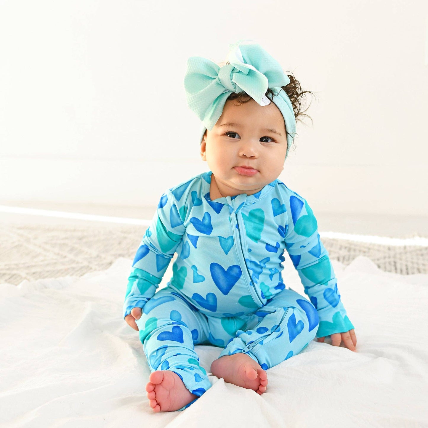 Gigi and Max - Cruz Zip Valentines Day Bamboo One Piece Two Way Zipper Baby