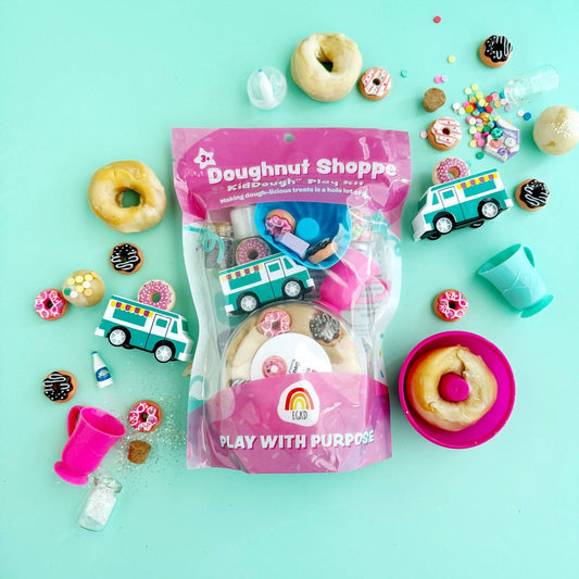 Earth Grown KidDoughs (KidDoughs by EGKD) - Doughnut Shoppe KidDough Play Kit