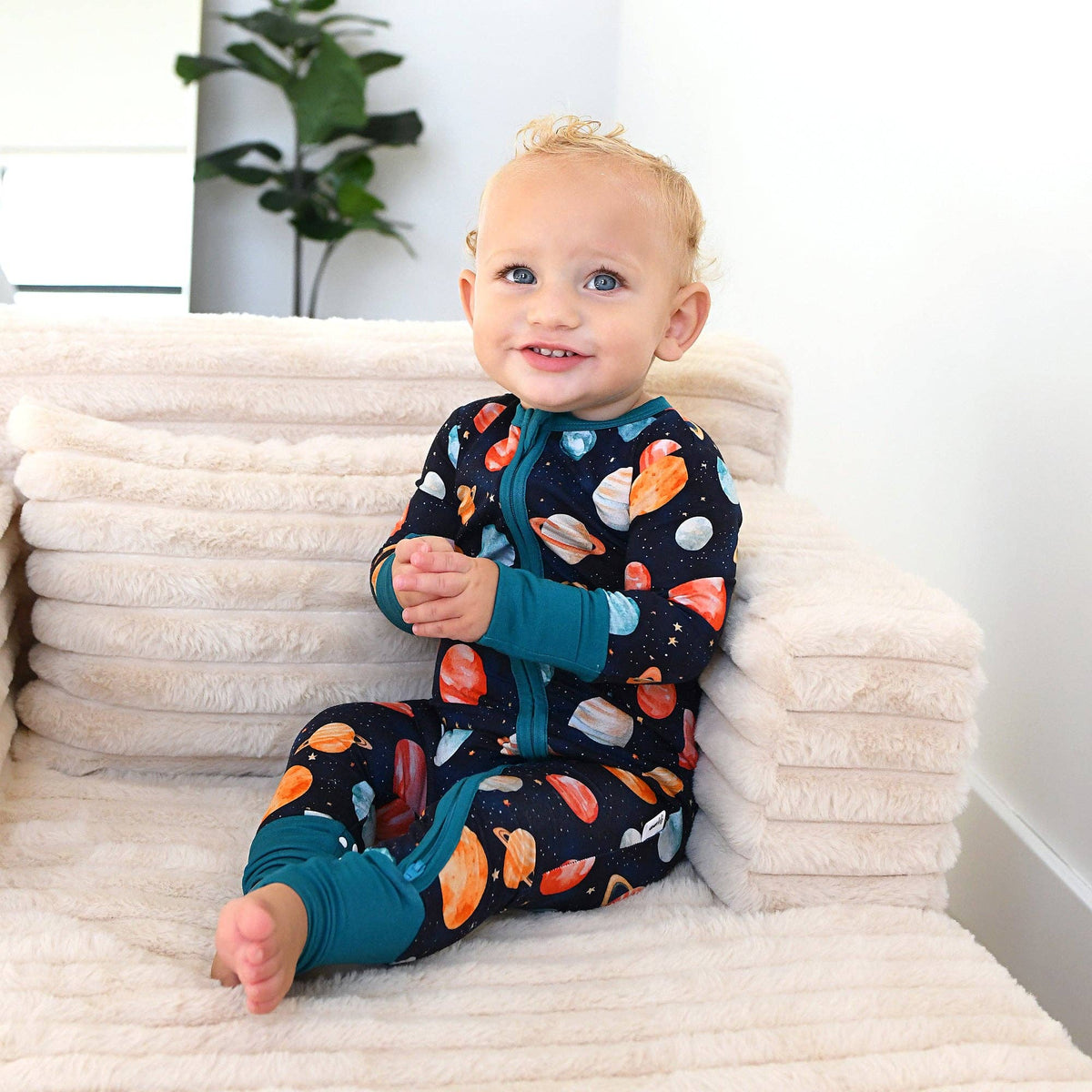 Gigi and Max - Harrison ZIP Bamboo PJ Romper