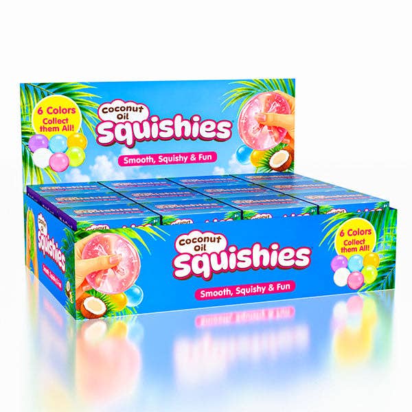 Coconut Oil Squishies® - Solid Squish Fidget Stress Ball (1pc) Assorted Colors (limit 2)