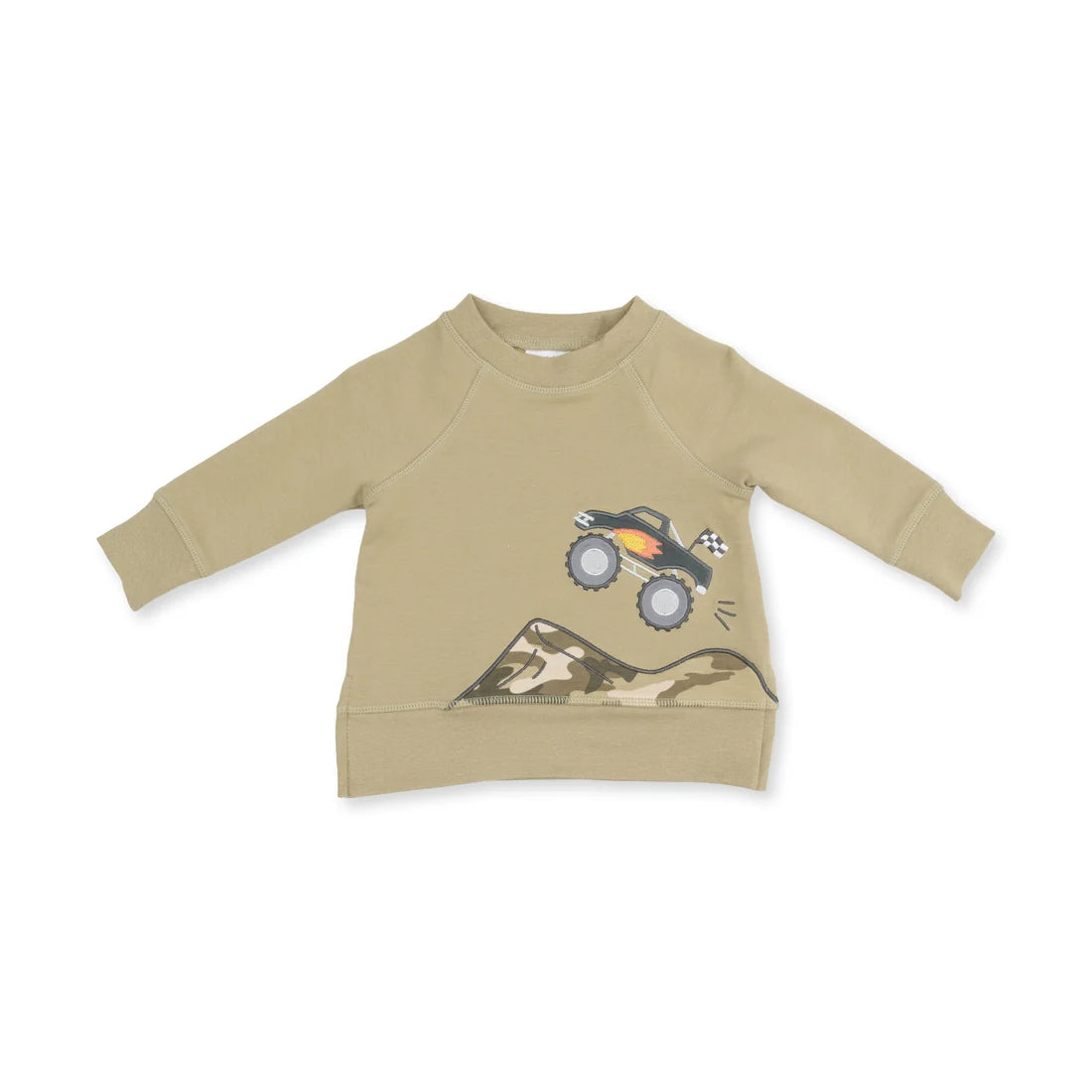 Angel Dear - Camo French Terry Drop Sleeve Sweatshirt
