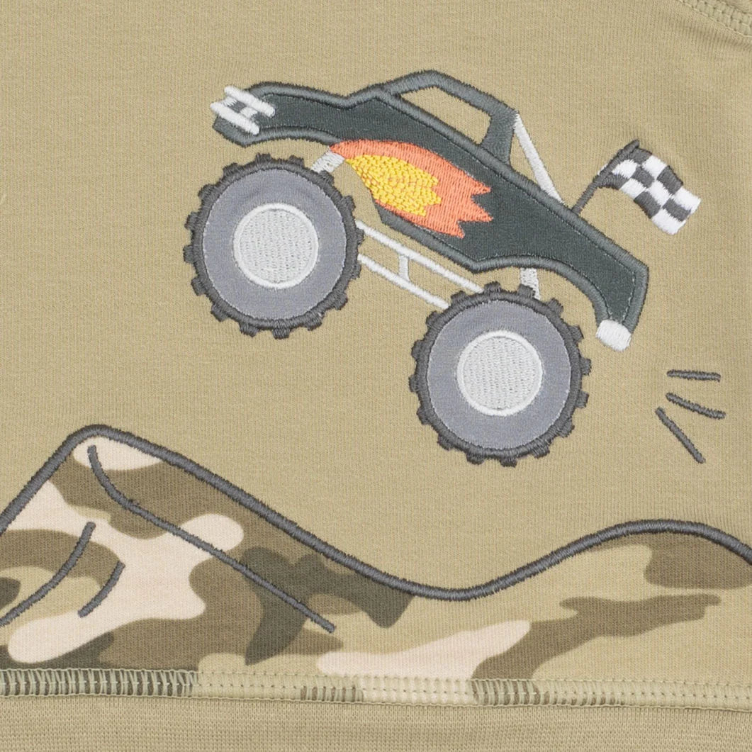 Angel Dear - Camo French Terry Drop Sleeve Sweatshirt