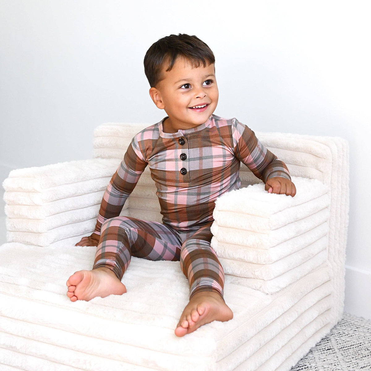 Gigi and Max - Asher TWO PIECE Bamboo Plaid PJ Set