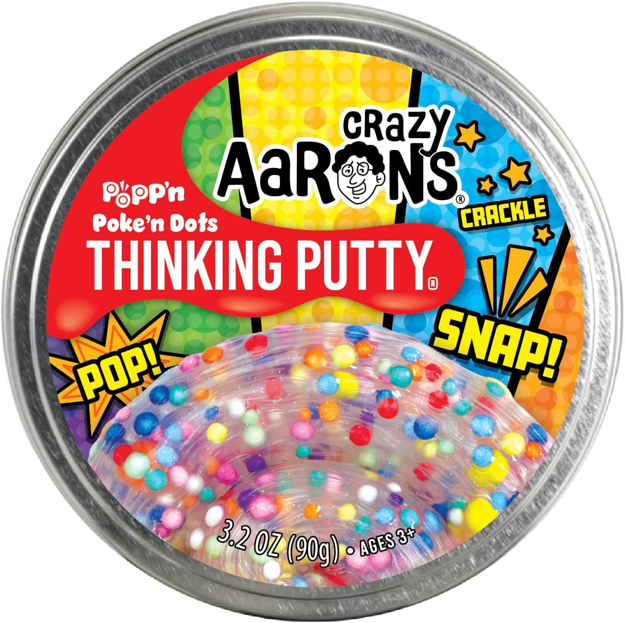 Crazy Aaron's - Poke'n Dots - Full Size 4" Thinking Putty Tin