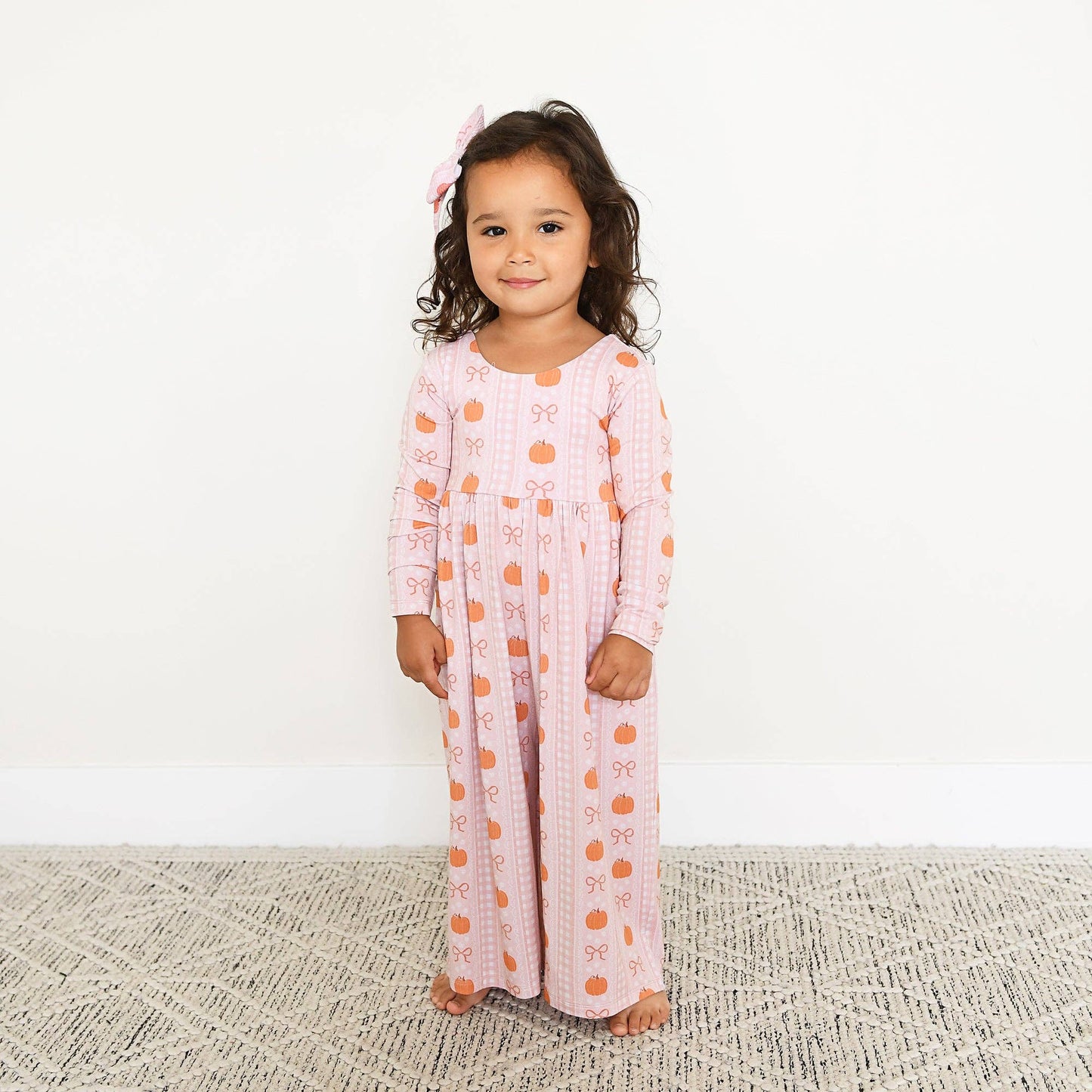 Gigi and Max - Reagan WIDE LEG ROMPER Bamboo Pumpkin Kids Outfit