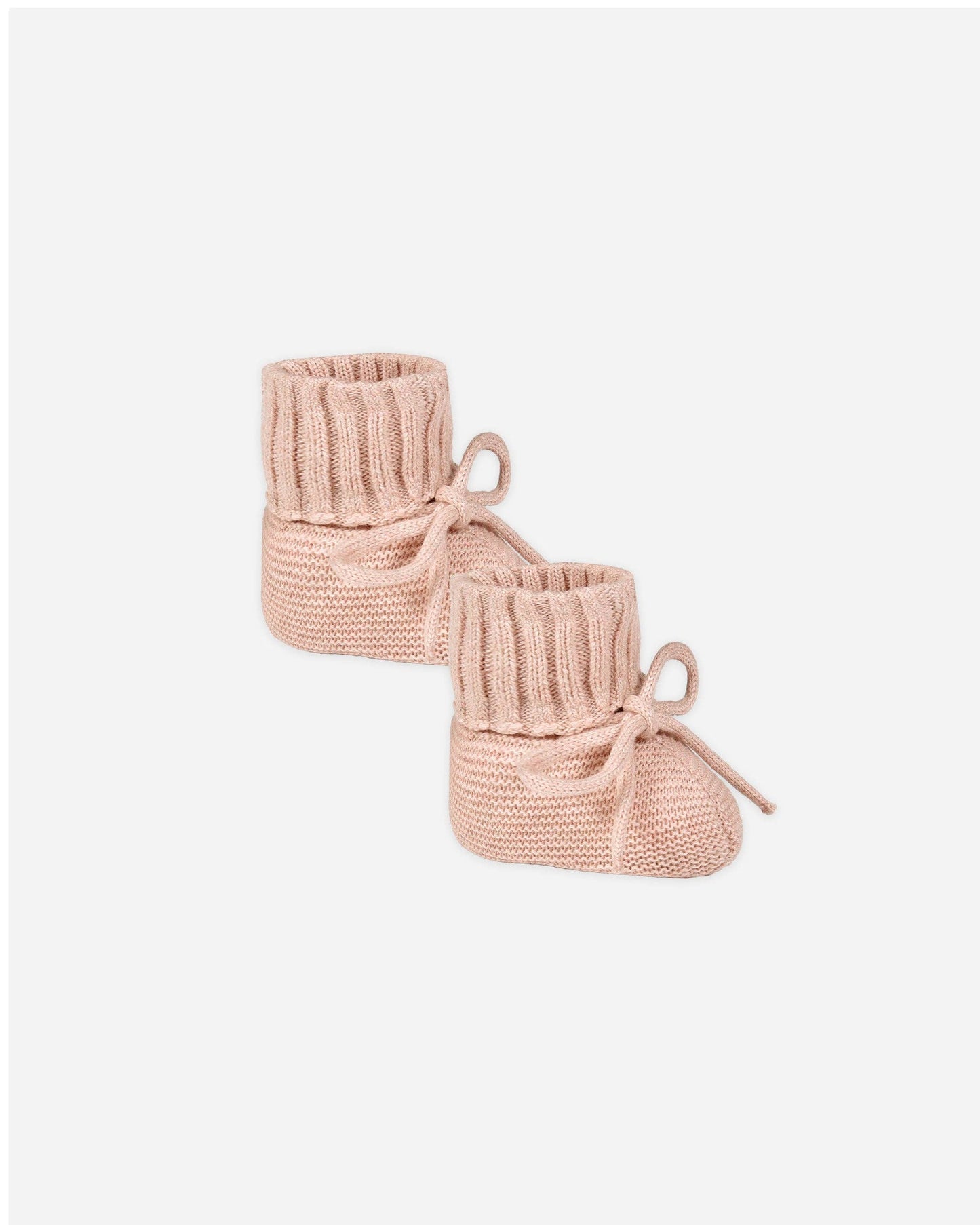 Quincy Mae - Knit Booties || Heathered Rose
