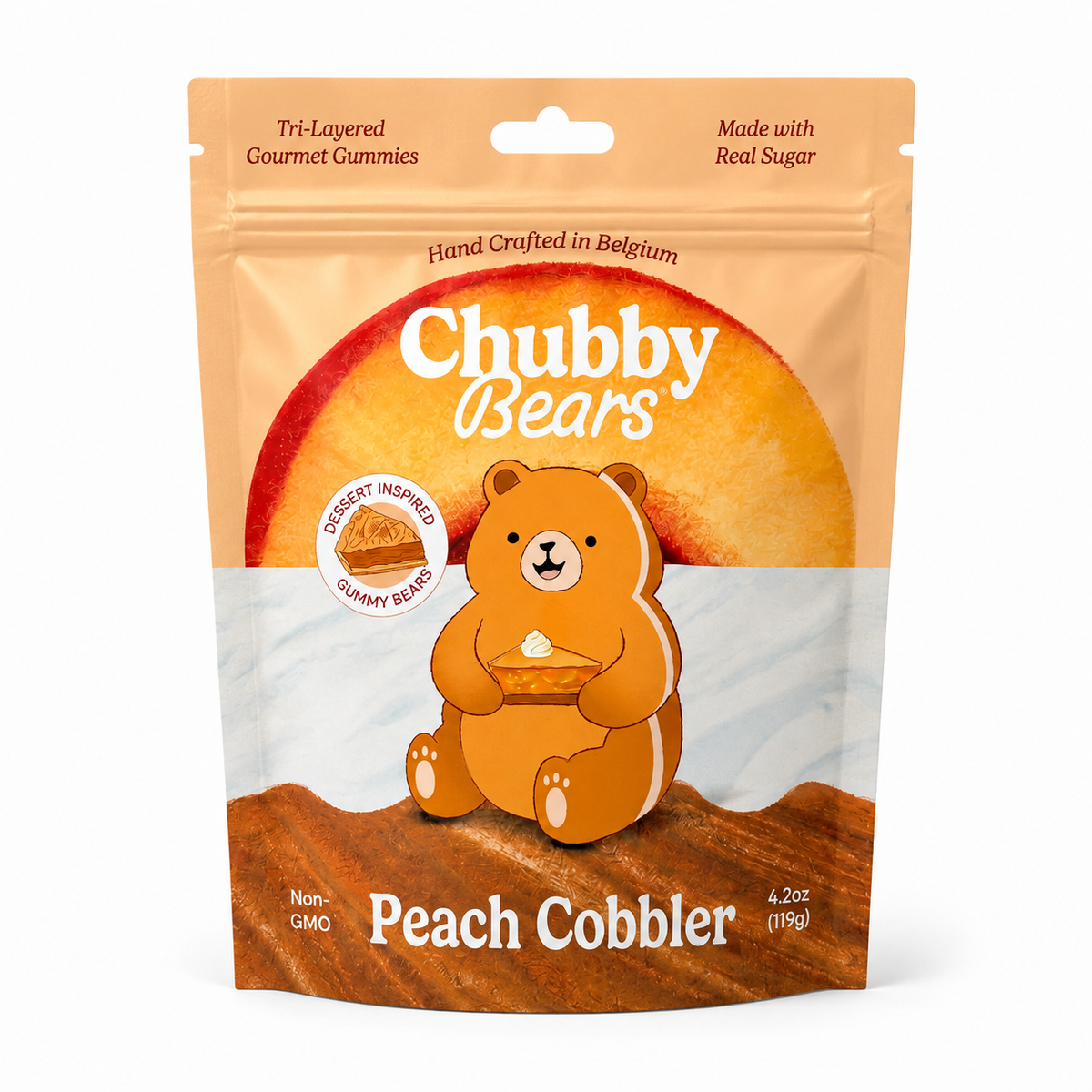 Chubby Bears - Chubby Bears Peach Cobbler Gummy Bears - 4.2oz