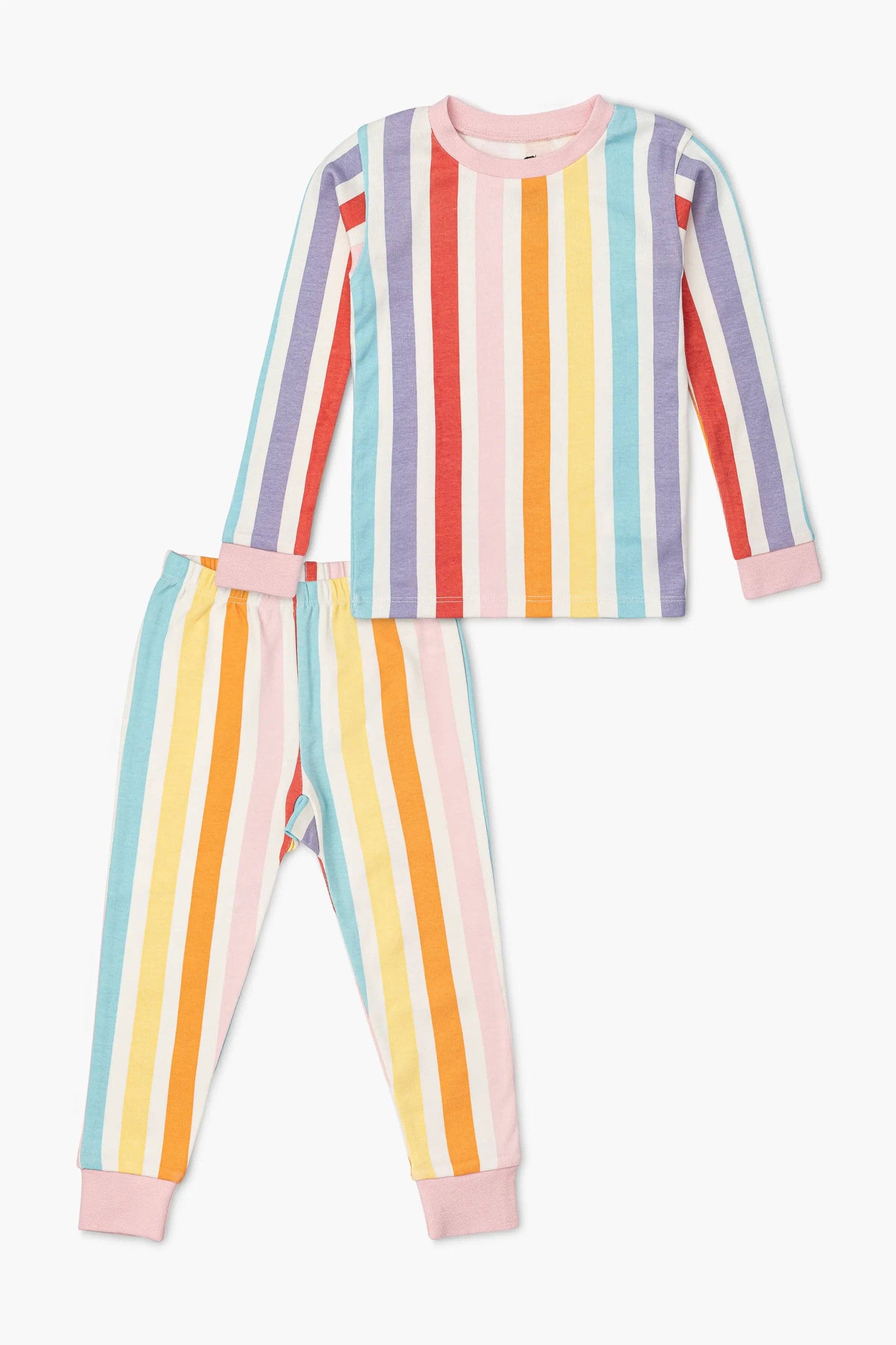 Monica + Andy - Two-Piece PJ Set: Rainbow Stripes