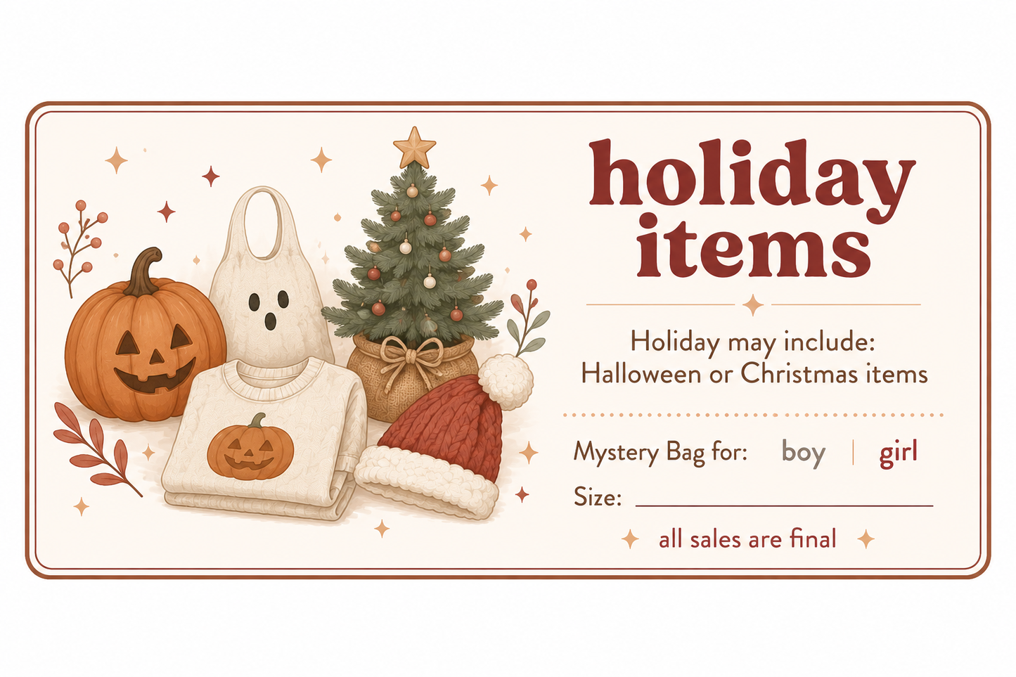MBP Mystery Bags - GIRL - HOLIDAY (Halloween & Christmas)