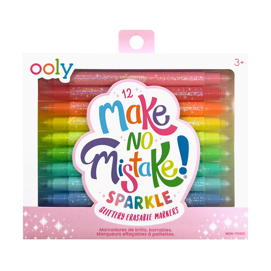 OOLY - Make no Mistake! Glittery Erasable Markers (Set of 12)