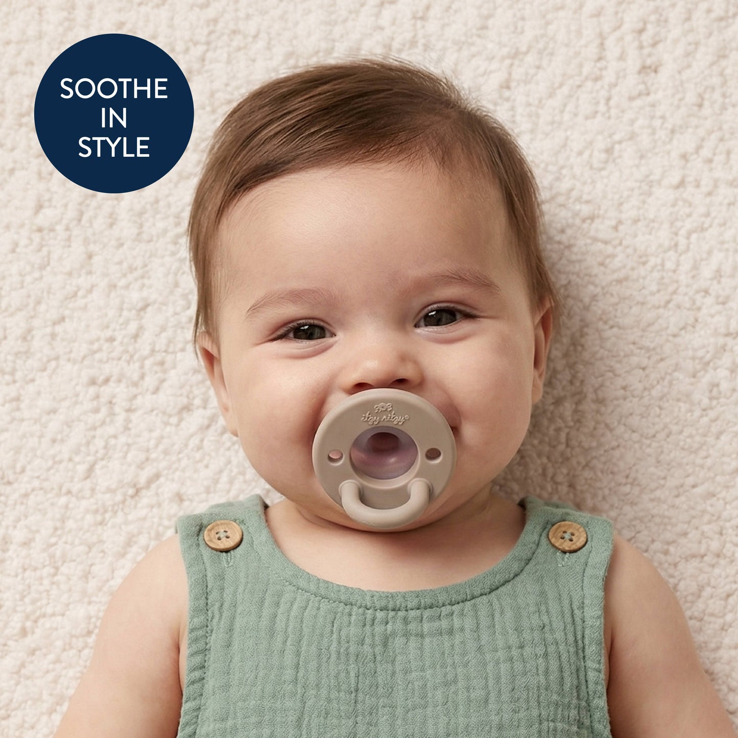 Itzy Ritzy - Latch & Soothe™ Breastlike Pacifier - Taupe
