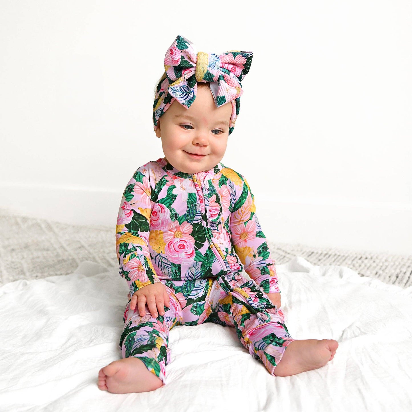 Gigi and Max - Luana Ruffle Zip Bamboo One Piece Floral