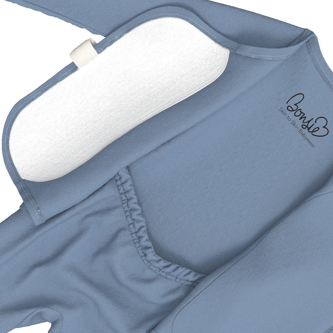 Bonsie Skin to Skin Babywear - Footie - Dusty Sky