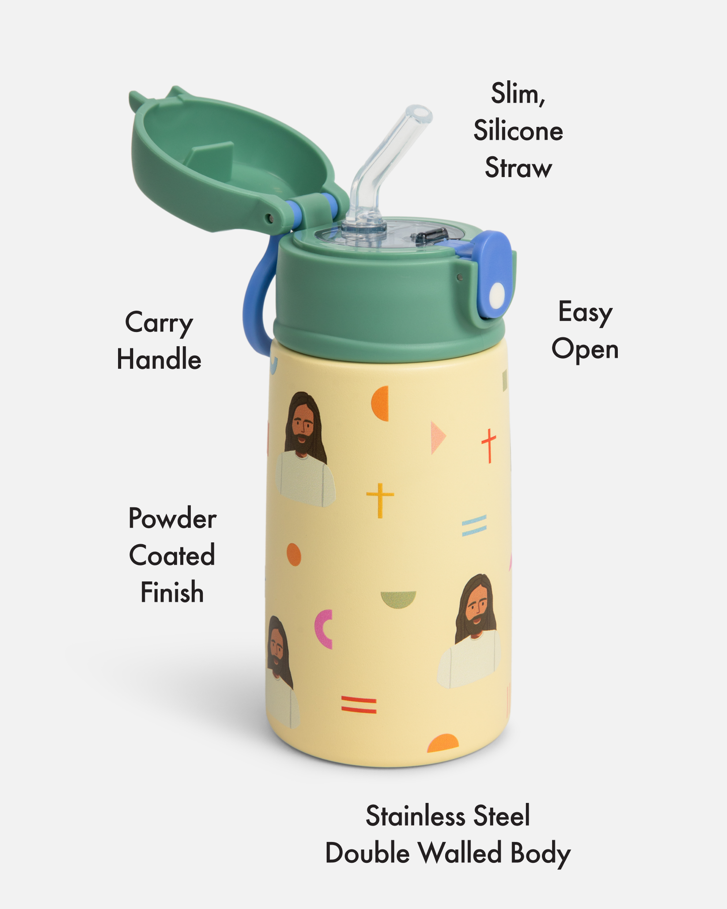 Be A Heart - Jesus Water Bottle – 13.5oz Stainless Steel