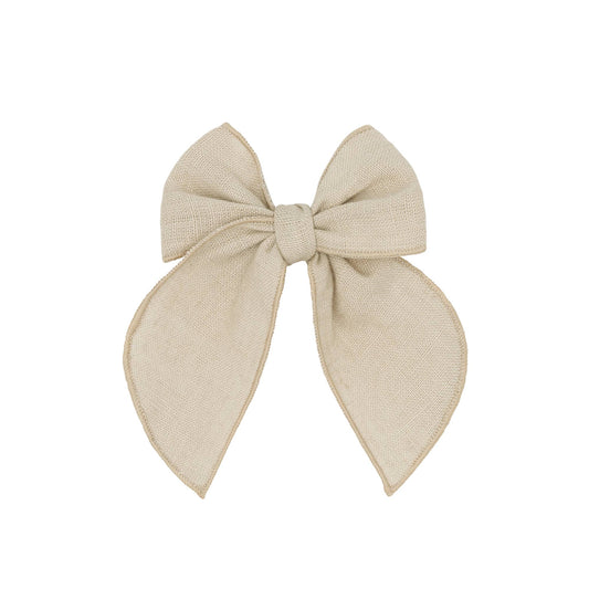 Baby Bling Bows - Sand Linen - Baby Bling® Belle hair bow clip