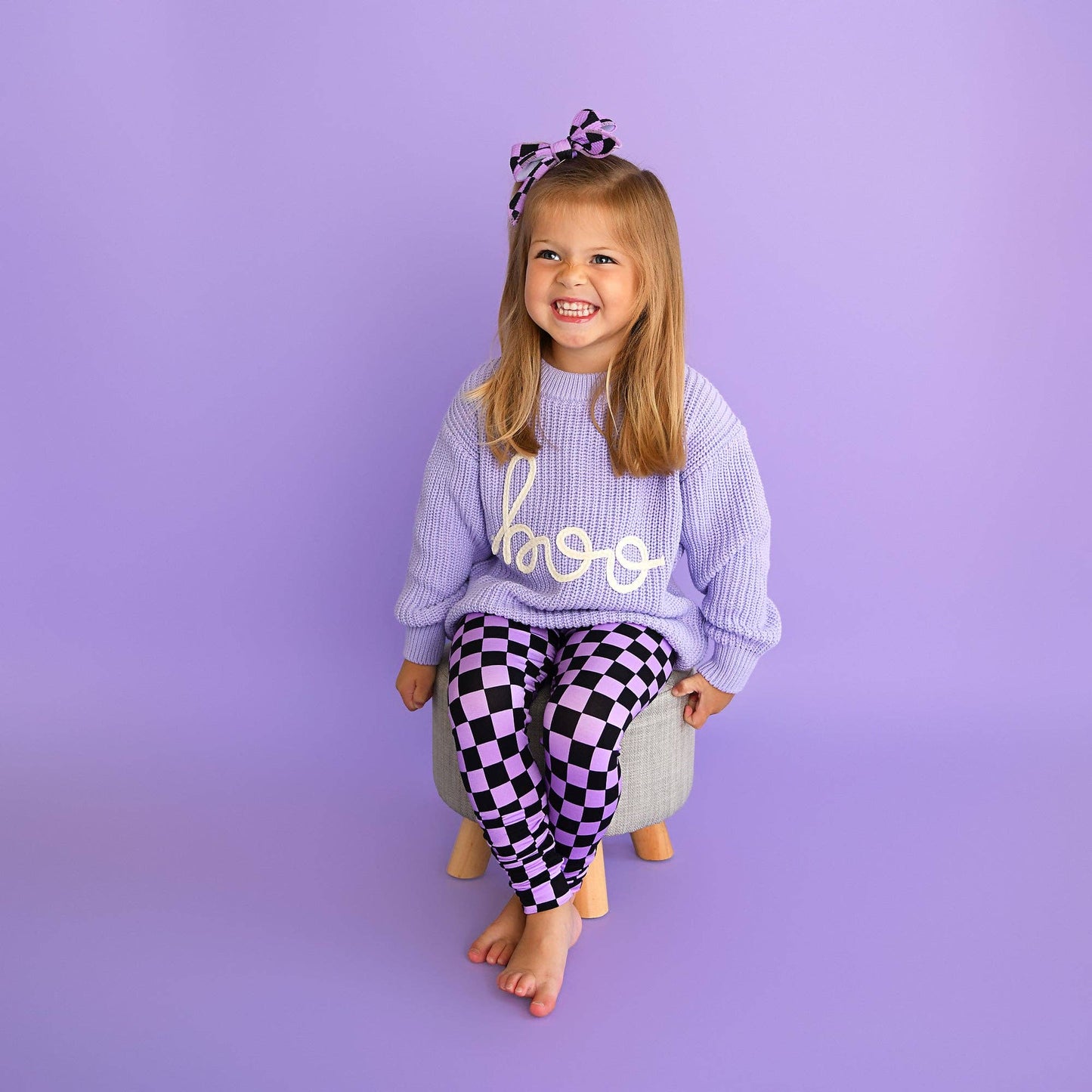 Gigi and Max - Hadley LEGGINGS Bamboo Checks Toddler Clothing