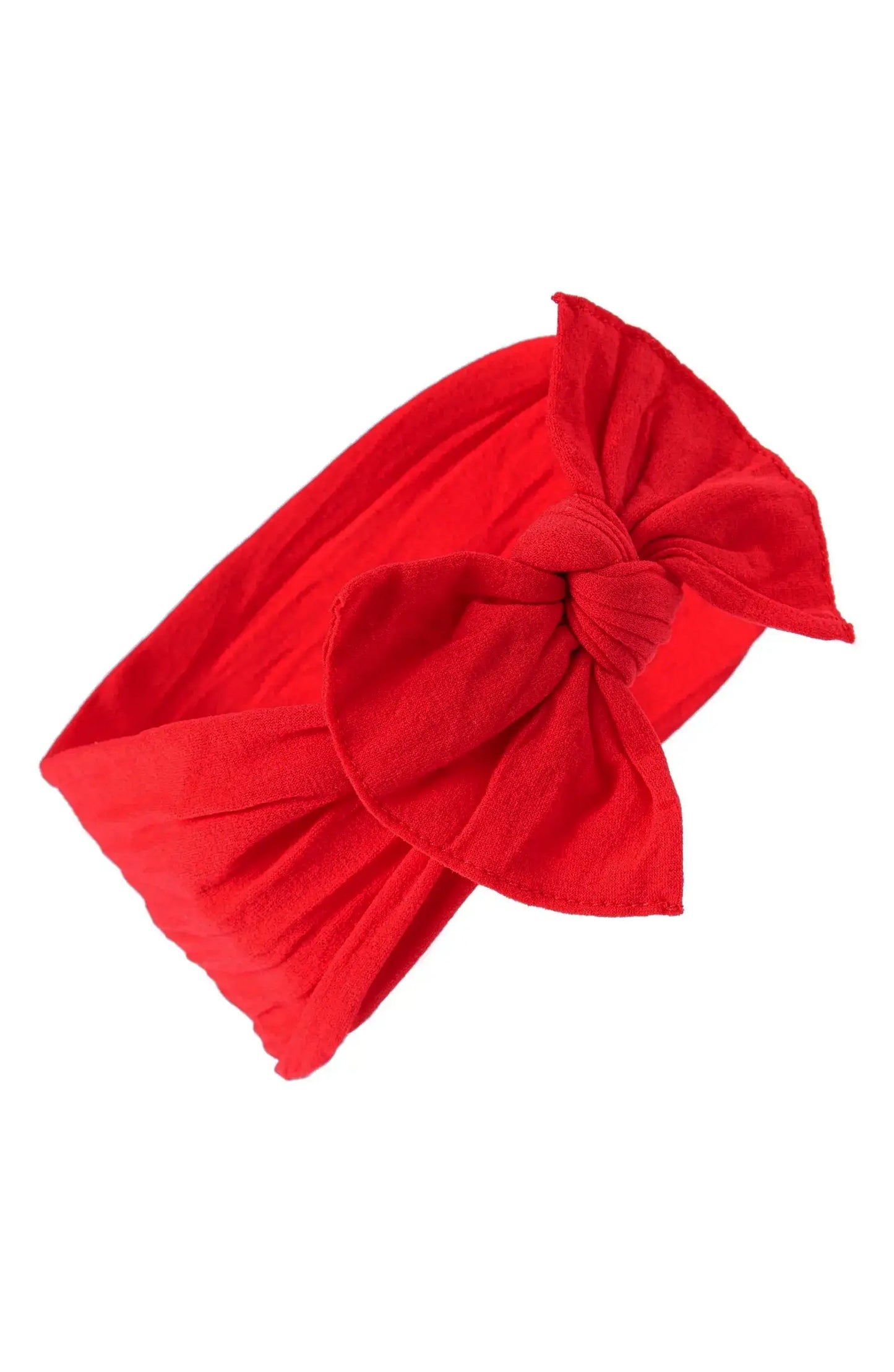Baby Bling Bows - THE KNOT Soft nylon headband: cherry red