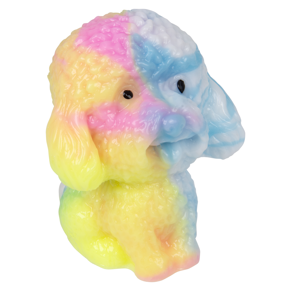 The Toy Network - (T) 2.75" STICKY RAINBOW POODLE