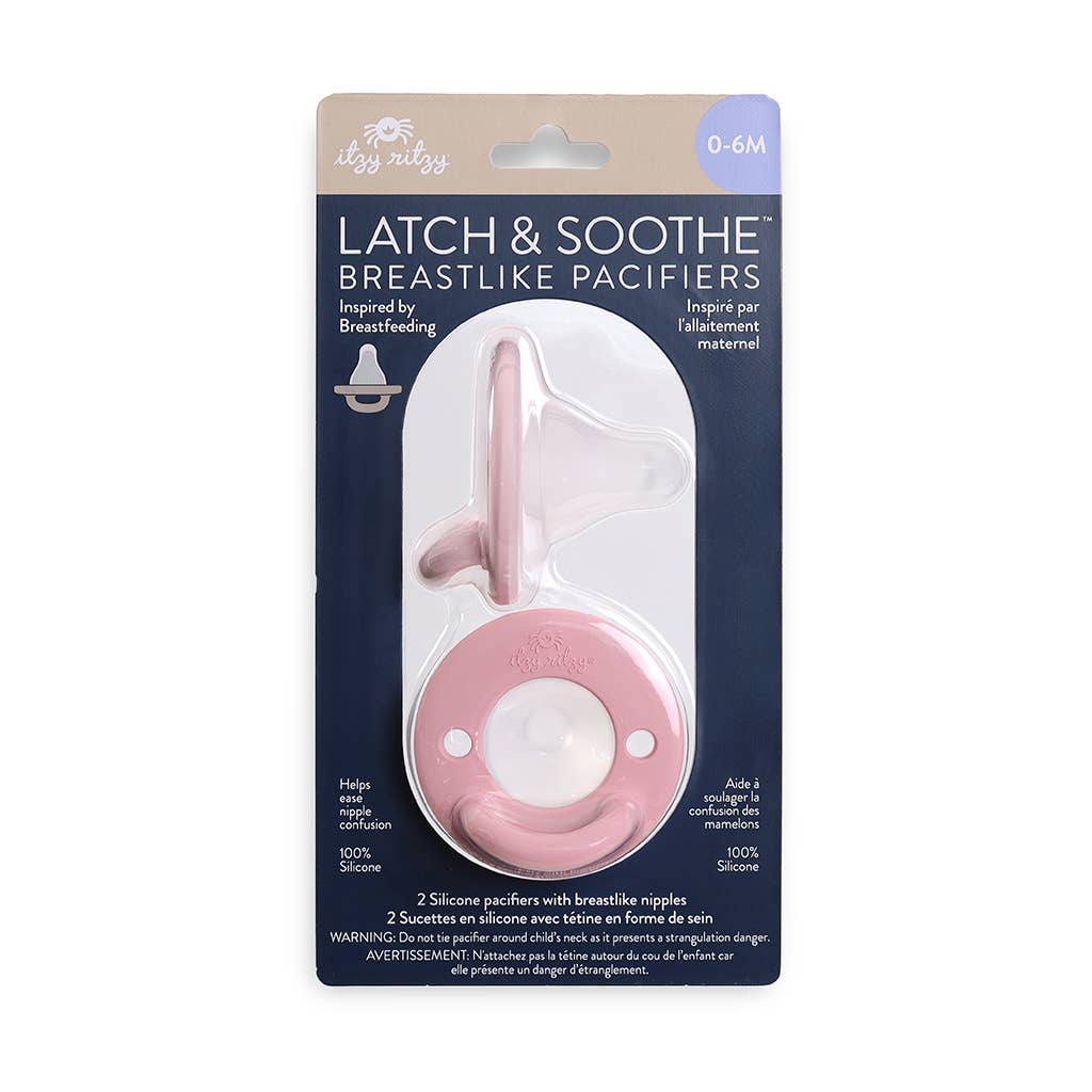 Itzy Ritzy - Latch & Soothe™ Breastlike Pacifier: Pink