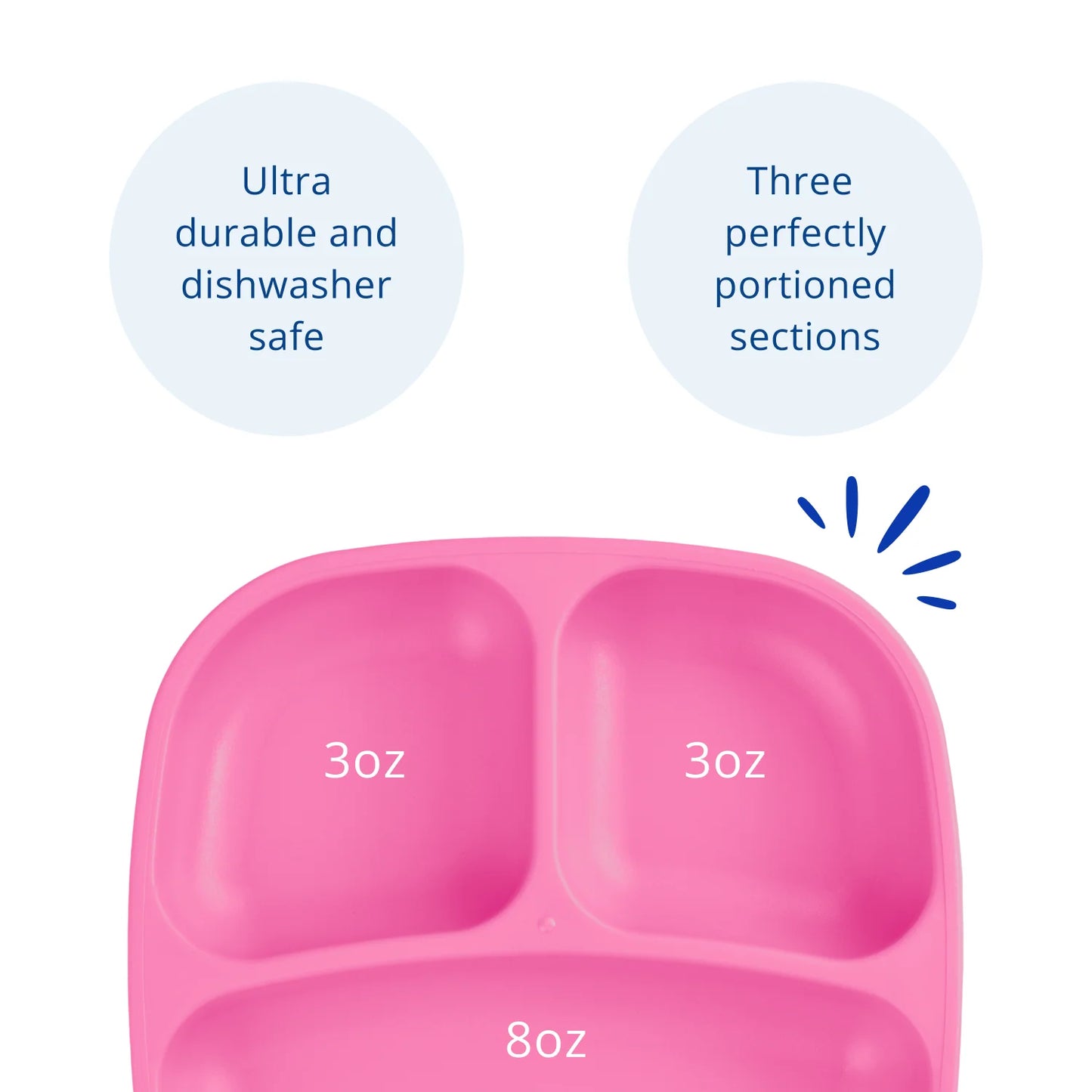 Re-Play - 7'' Divided Plate -Pink