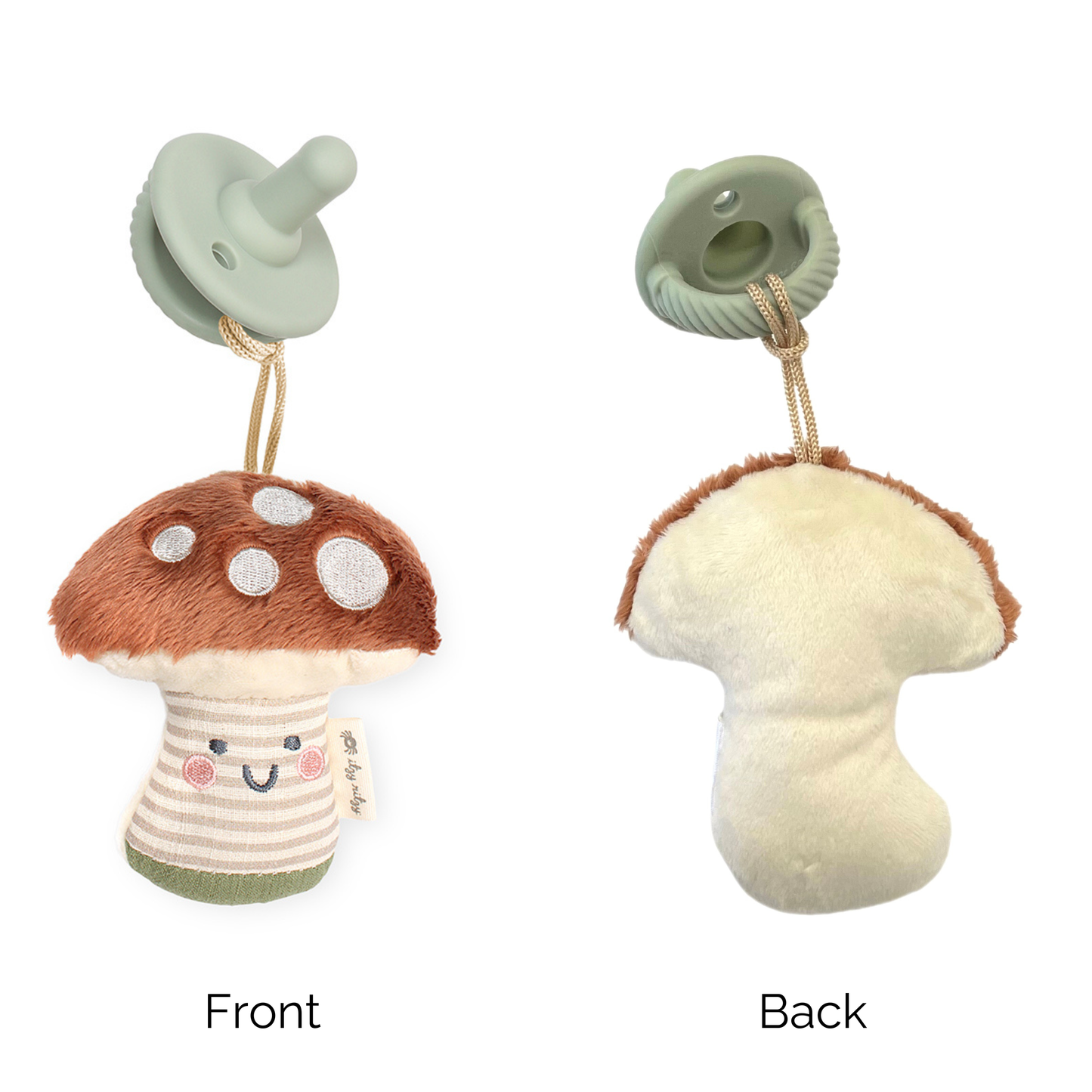 Itzy Ritzy - Sweetie Pal™ Plush & Pacifier: Ash the Mushroom