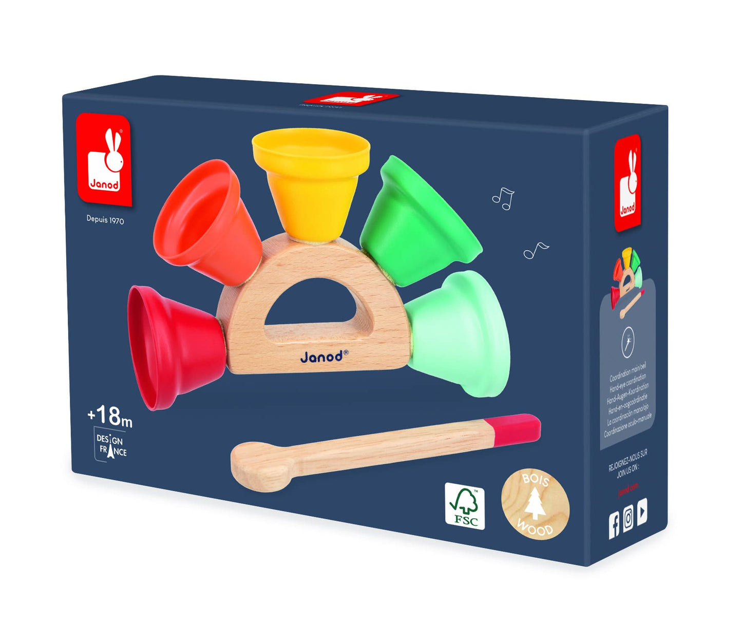 Janod -  Gioia - Bells - Musical Toy - Early Learning 18 Months+