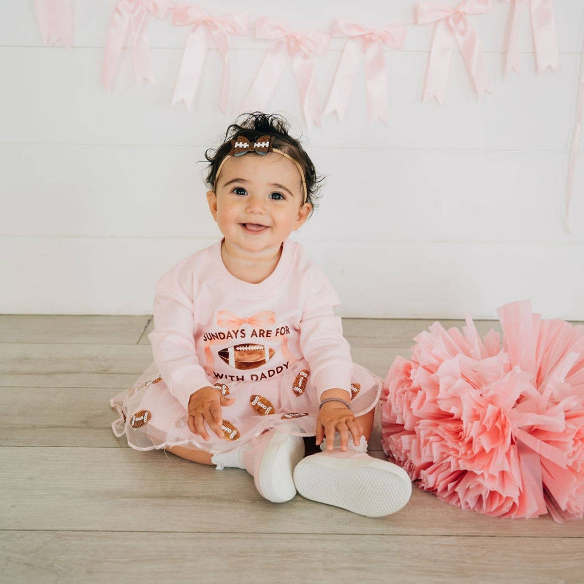 Sweet Wink - Game Day Glitter Bow Baby Headband - Hair Accessories