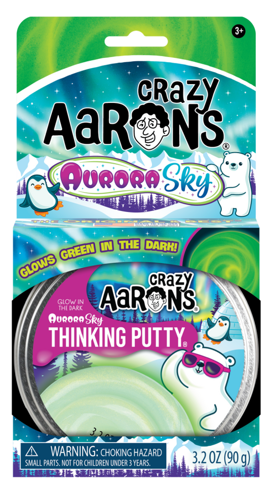 Crazy Aaron's - Aurora Sky - Full Size 4" Thinking Putty Tin
