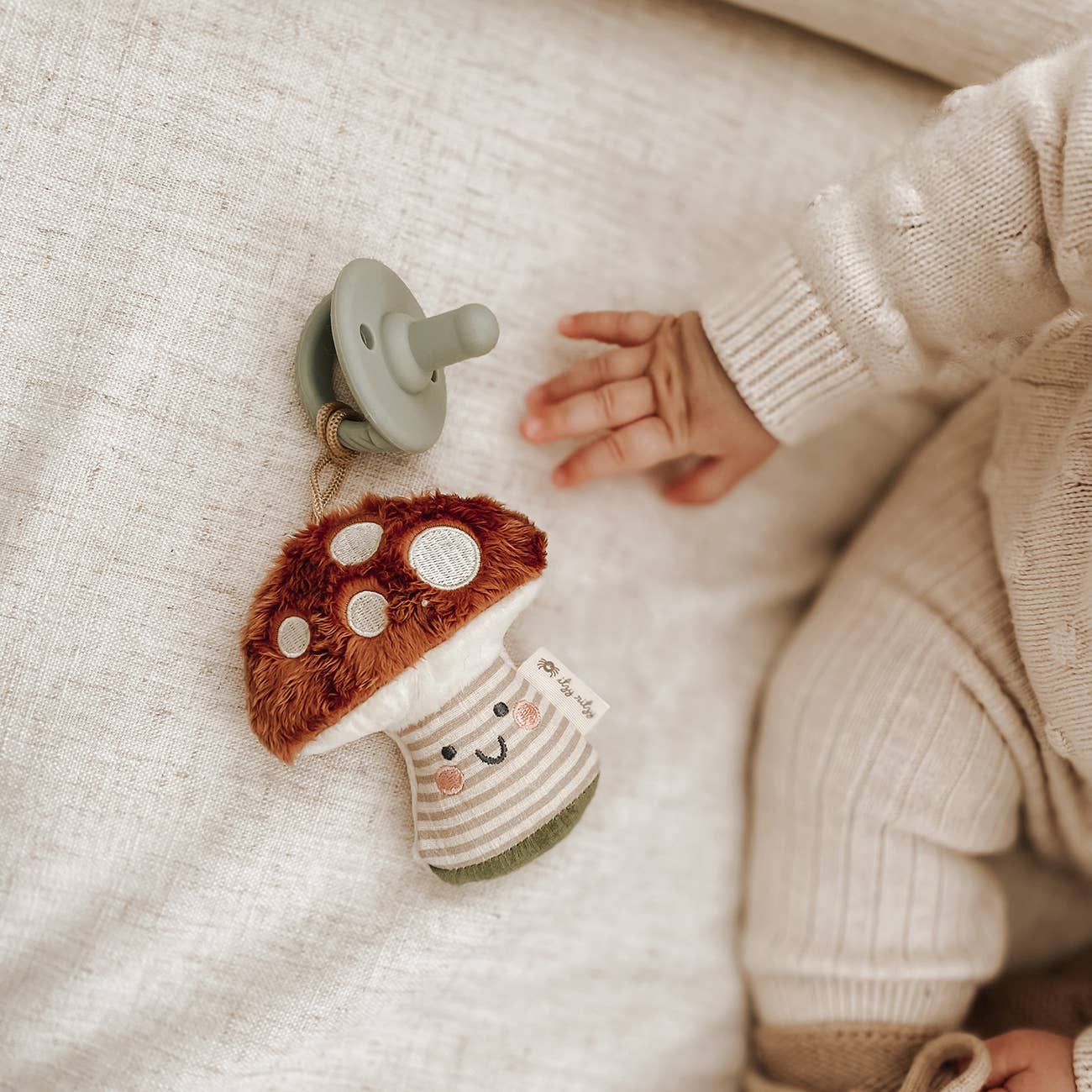 Itzy Ritzy - Sweetie Pal™ Plush & Pacifier: Ash the Mushroom