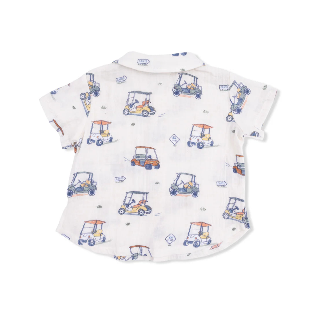 Angel Dear - Zooming Golf Carts - Polo Button Up with Casual Short