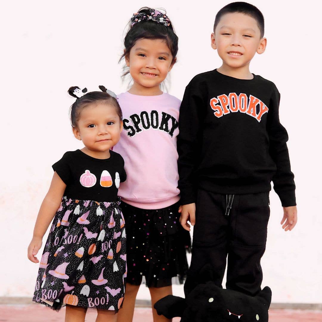 Sweet Wink - Boo Halloween Tulle Bow Clip - Kids Halloween Hair Bows