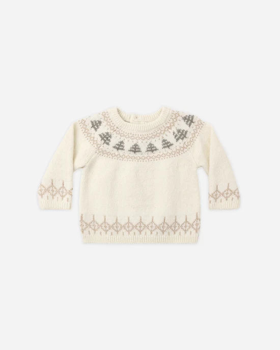 Quincy Mae - Rex Sweater || Tree Fair Isle
