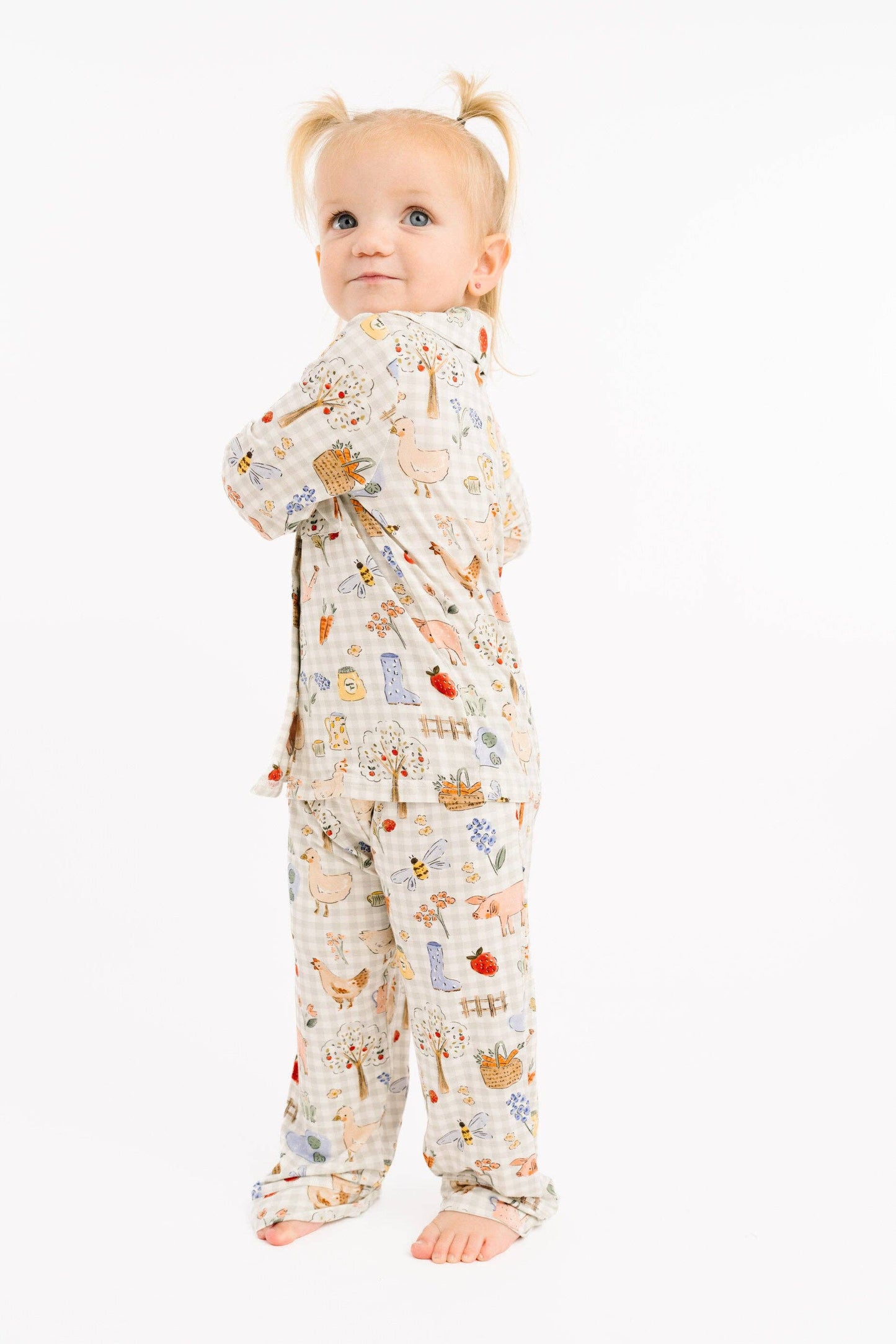 Little One Shop - Farm Days Bamboo PJ Button Up Set