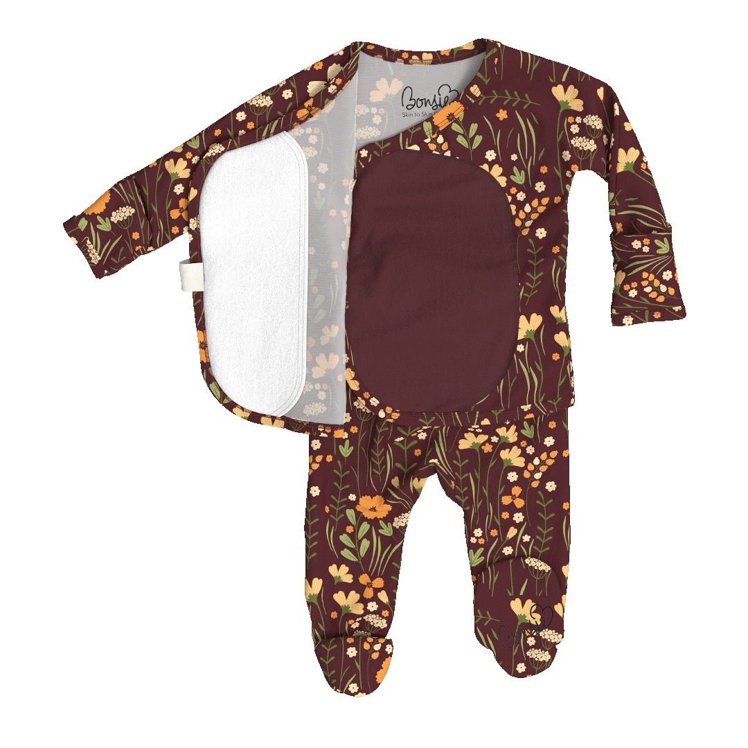 Bonsie Skin to Skin Babywear - Footie - Autumn Meadow