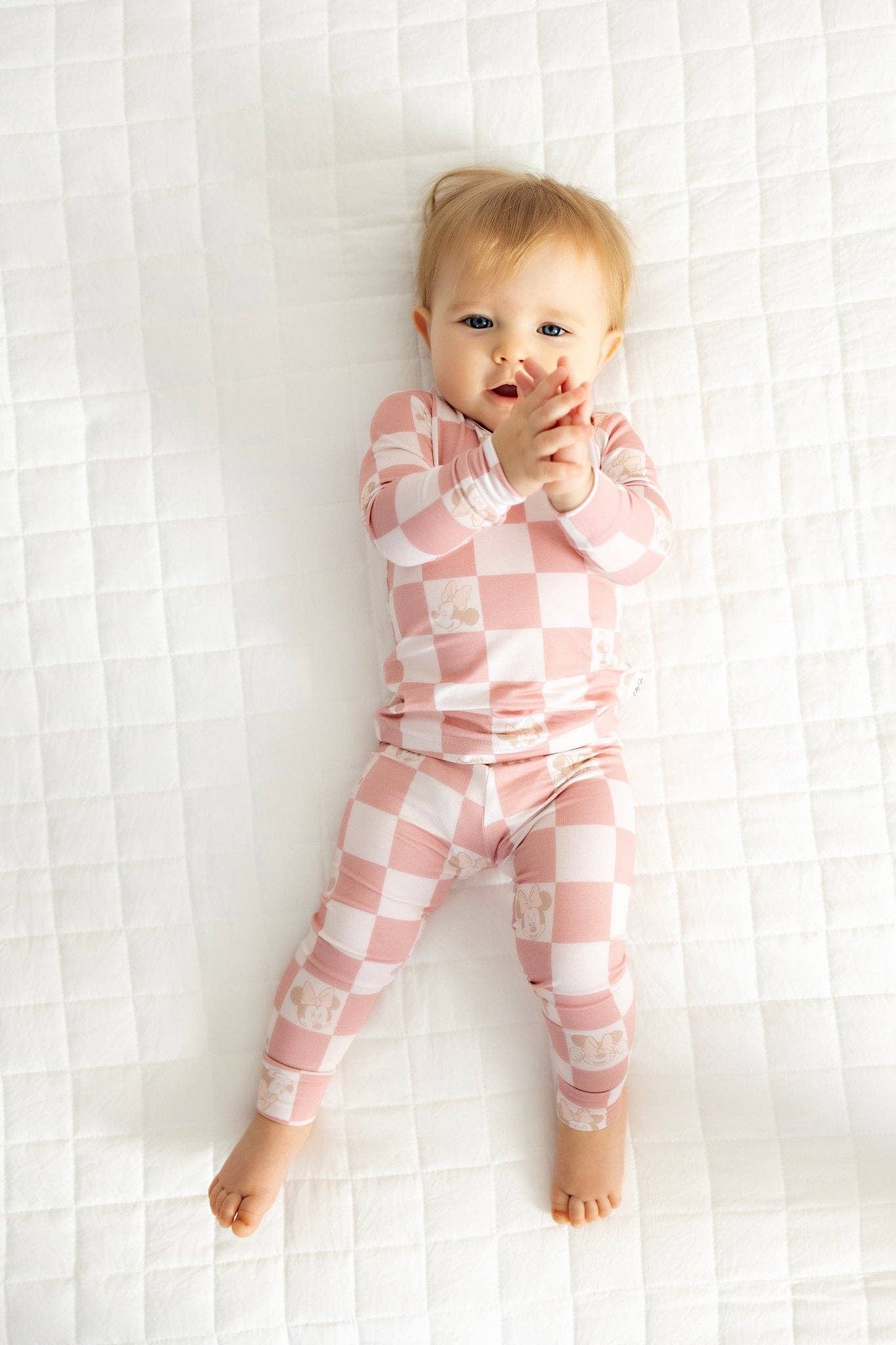 Sweet Ellie Sue - Minnie Mouse Rose Checkers Pajamas